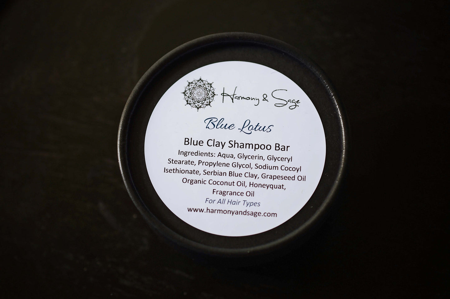 Blue Clay Shampoo Bar in Black Box