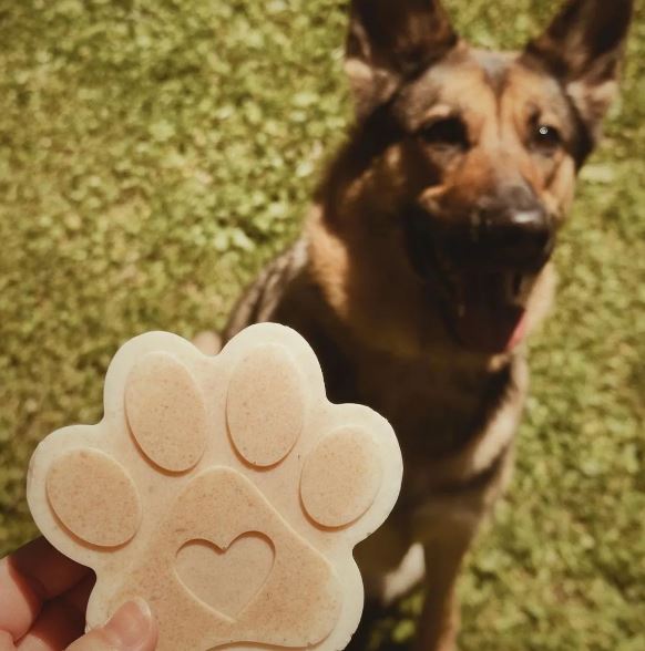 German Shephard Bath